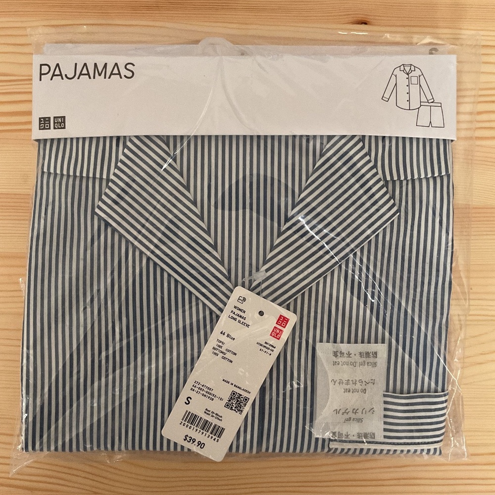 Uniqlo cotton pajama set, small NEW!!